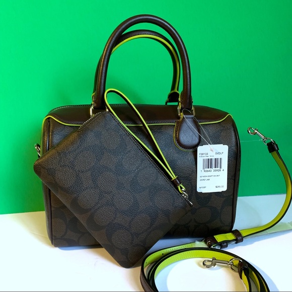 Coach Mini Bennett Leather Satchel / Wristlet Set - Picture 4 of 8